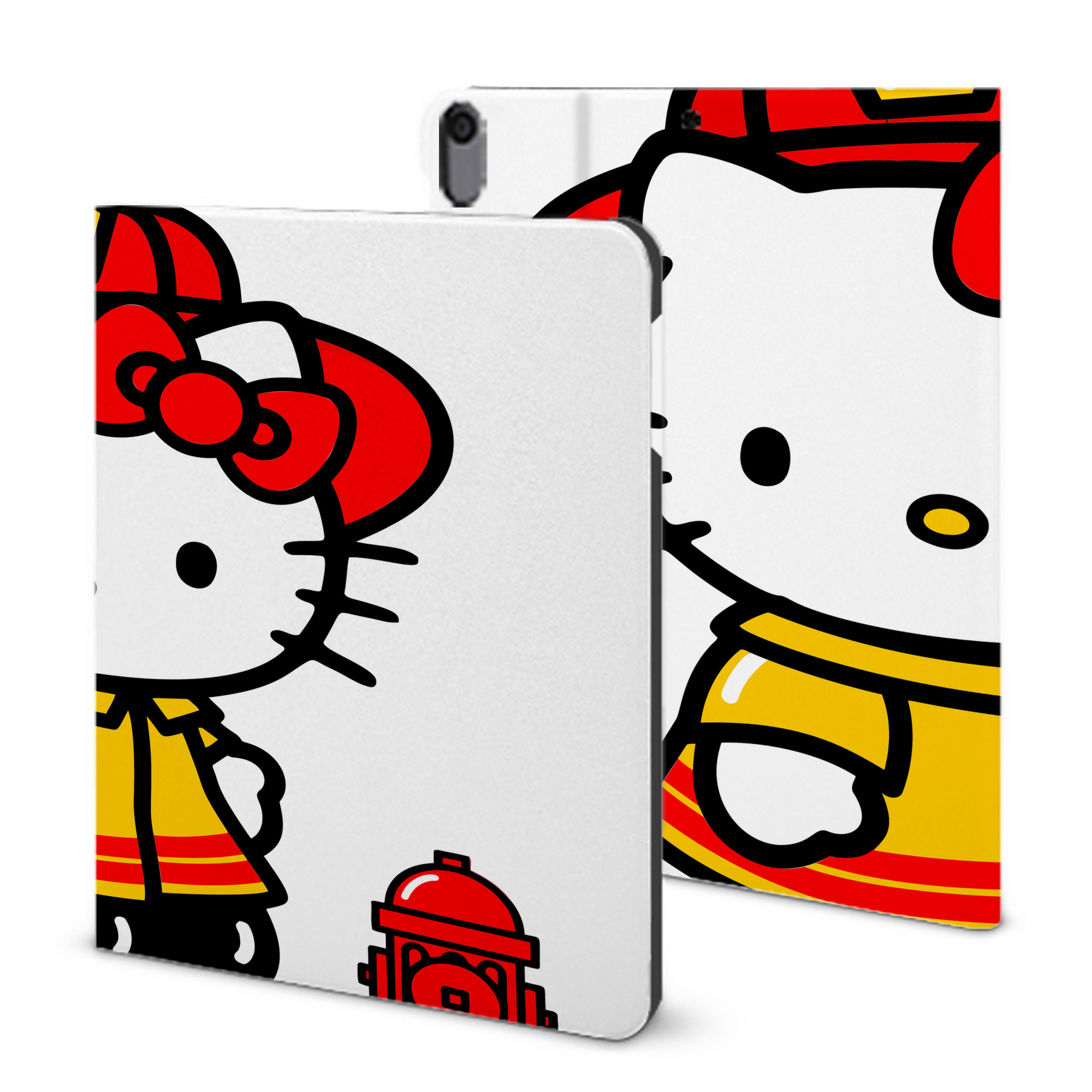 （画像用） Hello Kitty ハローキティ IPad ケース ブック型 PUレザー TPU 耐衝撃 軽量 薄型 ペン収納なし 全面保護 IPad 各モデル対応
